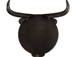 Clearance Beliani Decorazione da parete Toro ERBIUM Metallo 41 cm Grigio Grigio Rame