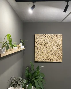 Online Beliani Decorazione da parete TWIG Legno di teak 85 cm chiaro Marrone