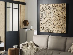 Online Beliani Decorazione da parete TWIG Legno di teak 85 cm chiaro Marrone
