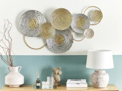 Sale Beliani Decorazione da parete VANADIUM Metallo 60 cm Oro Oro Argento