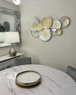 Sale Beliani Decorazione da parete VANADIUM Metallo 60 cm Oro Oro Argento