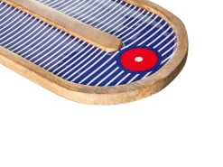 Clearance Beliani Decorazione da parete Volto JIMETA Legno di mango 40 cm Blu Marrone Rosso Blu