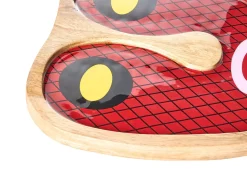 Outlet Beliani Decorazione da parete Volto KATSINA Legno di mango 22 cm Rosso Giallo Rosso Nero
