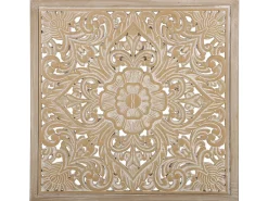 Hot Beliani Decorazione da parete YONORA 60 cm Bianco Bianco Marrone
