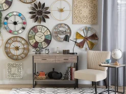 Hot Beliani Decorazione da parete YONORA 60 cm Bianco Bianco Marrone