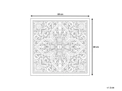 Hot Beliani Decorazione da parete YONORA 60 cm Bianco Bianco Marrone