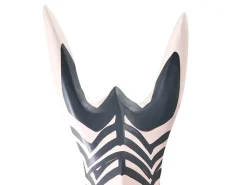 New Beliani Decorazione da parete Zebra GBOKO Legno di mango 80 cm Nero/Bianco Bianco Nero