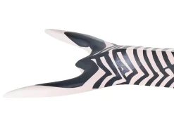 New Beliani Decorazione da parete Zebra GBOKO Legno di mango 80 cm Nero/Bianco Bianco Nero