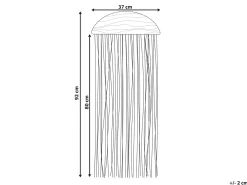 New Beliani Decorazione da parete ZIKIRIA Legno di pioppo 92 cm Marrone scuro Bianco Marrone Nero