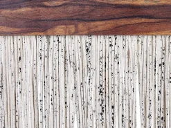 New Beliani Decorazione da parete ZIKIRIA Legno di pioppo 92 cm Marrone scuro Bianco Marrone Nero