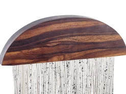 New Beliani Decorazione da parete ZIKIRIA Legno di pioppo 92 cm Marrone scuro Bianco Marrone Nero