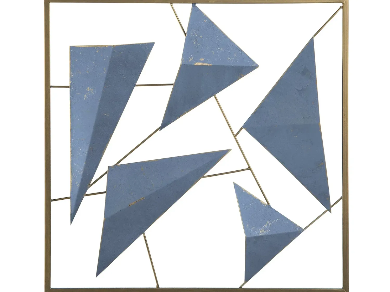 New Beliani Decorazione da parete ZINC Metallo 50 cm Blu Blu Oro