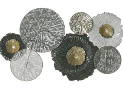 Best Beliani Decorazione da parete ZIRCONIUM Metallo 38 cm Nero Bianco Oro Argento Nero