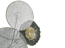 Best Beliani Decorazione da parete ZIRCONIUM Metallo 38 cm Nero Bianco Oro Argento Nero