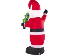 Outlet Beliani Decorazione gonfiabile per esterni LED IVALO Babbo Natale 225 cm Rosso Bianco Rosso Nero Verde