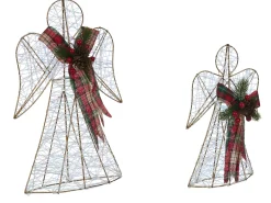 Best Beliani Decorazione natalizia ANNSJON Angelo 30/40 cm Multicolore