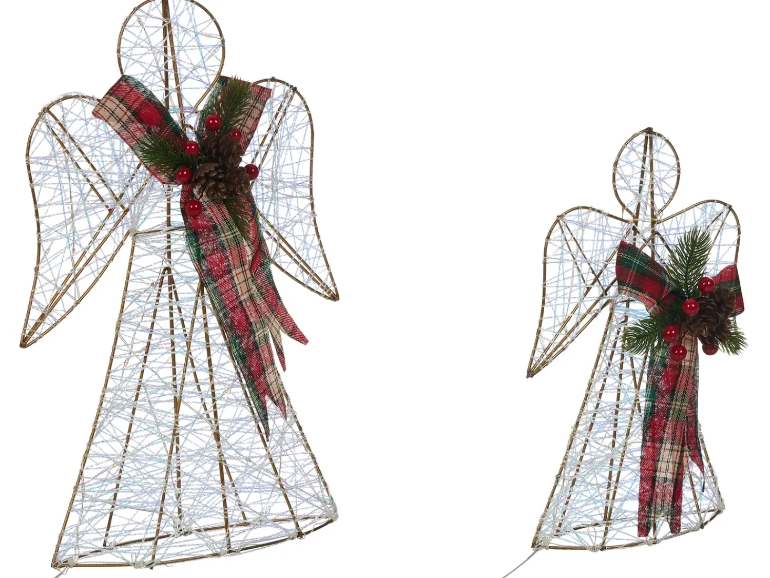 Best Beliani Decorazione natalizia ANNSJON Angelo 30/40 cm Multicolore