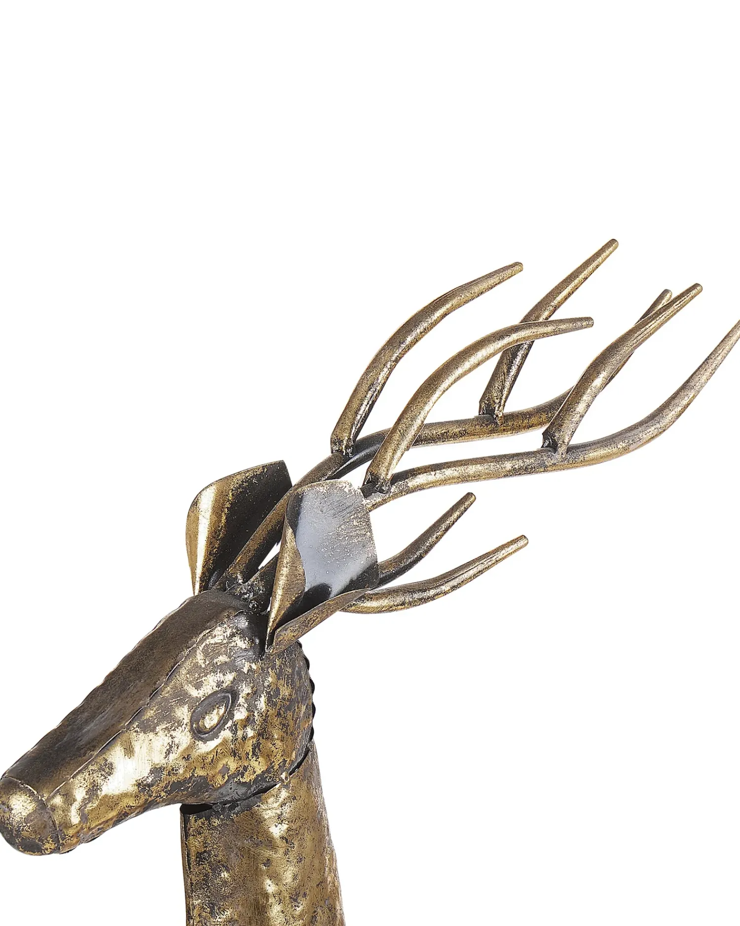 Beliani Decorazione natalizia a pavimento PELLO Renna 126 cm Oro