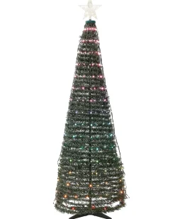 Online Beliani Decorazione natalizia a pavimento Smart LED con App SAARLOQ Albero di Natale Verde