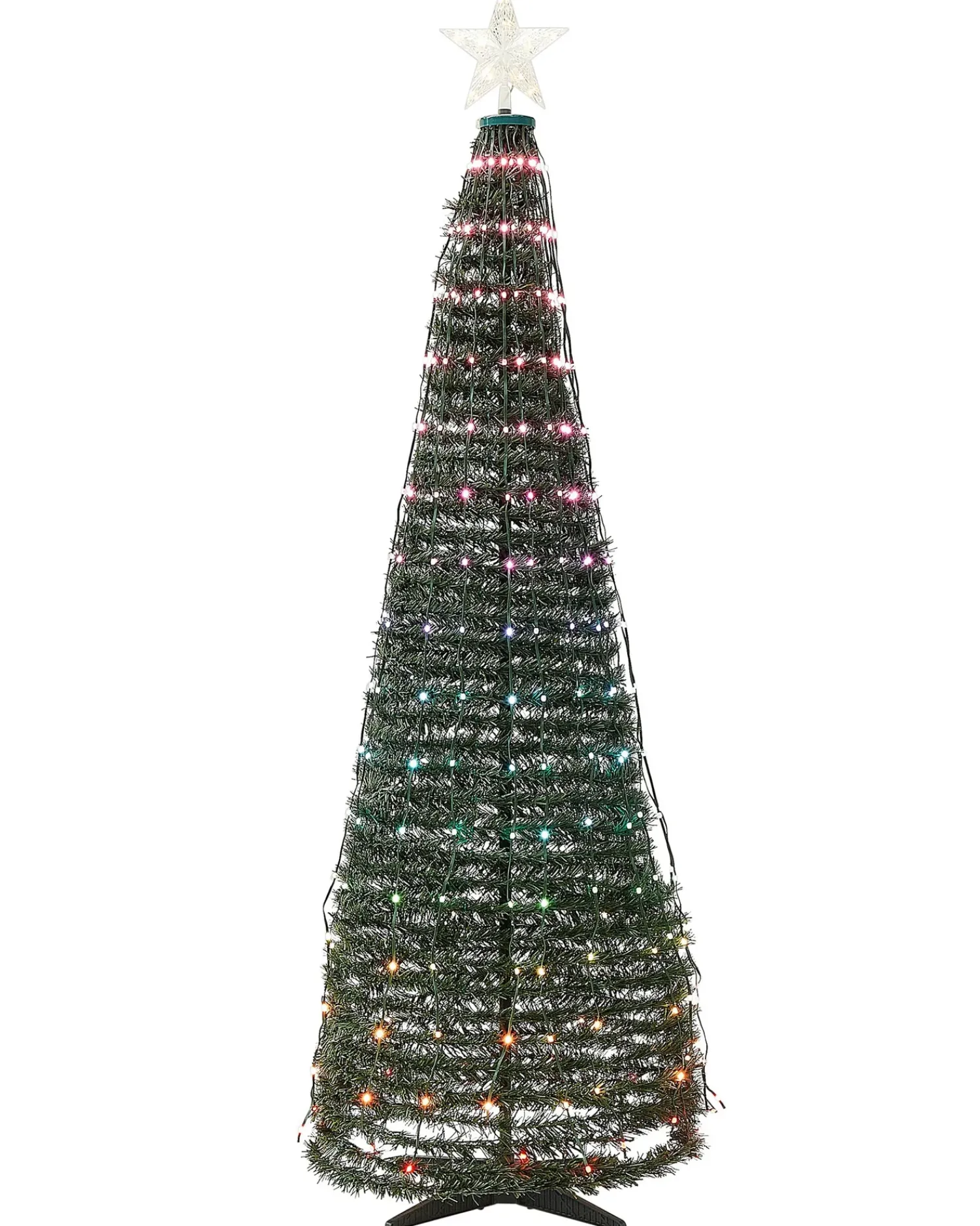 Online Beliani Decorazione natalizia a pavimento Smart LED con App SAARLOQ Albero di Natale Verde