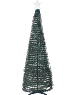 Online Beliani Decorazione natalizia a pavimento Smart LED con App SAARLOQ Albero di Natale Verde