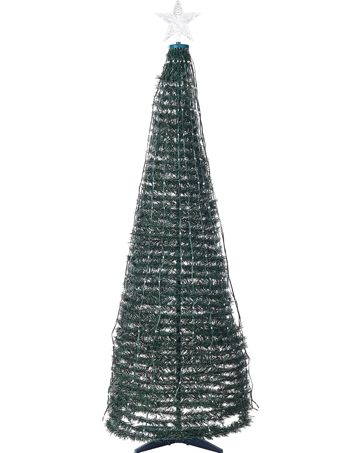 Online Beliani Decorazione natalizia a pavimento Smart LED con App SAARLOQ Albero di Natale Verde