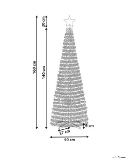 Best Beliani Decorazione natalizia a pavimento Smart LED con App SAARLOQ Albero di Natale Verde