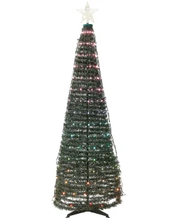 Best Beliani Decorazione natalizia a pavimento Smart LED con App SAARLOQ Albero di Natale Verde