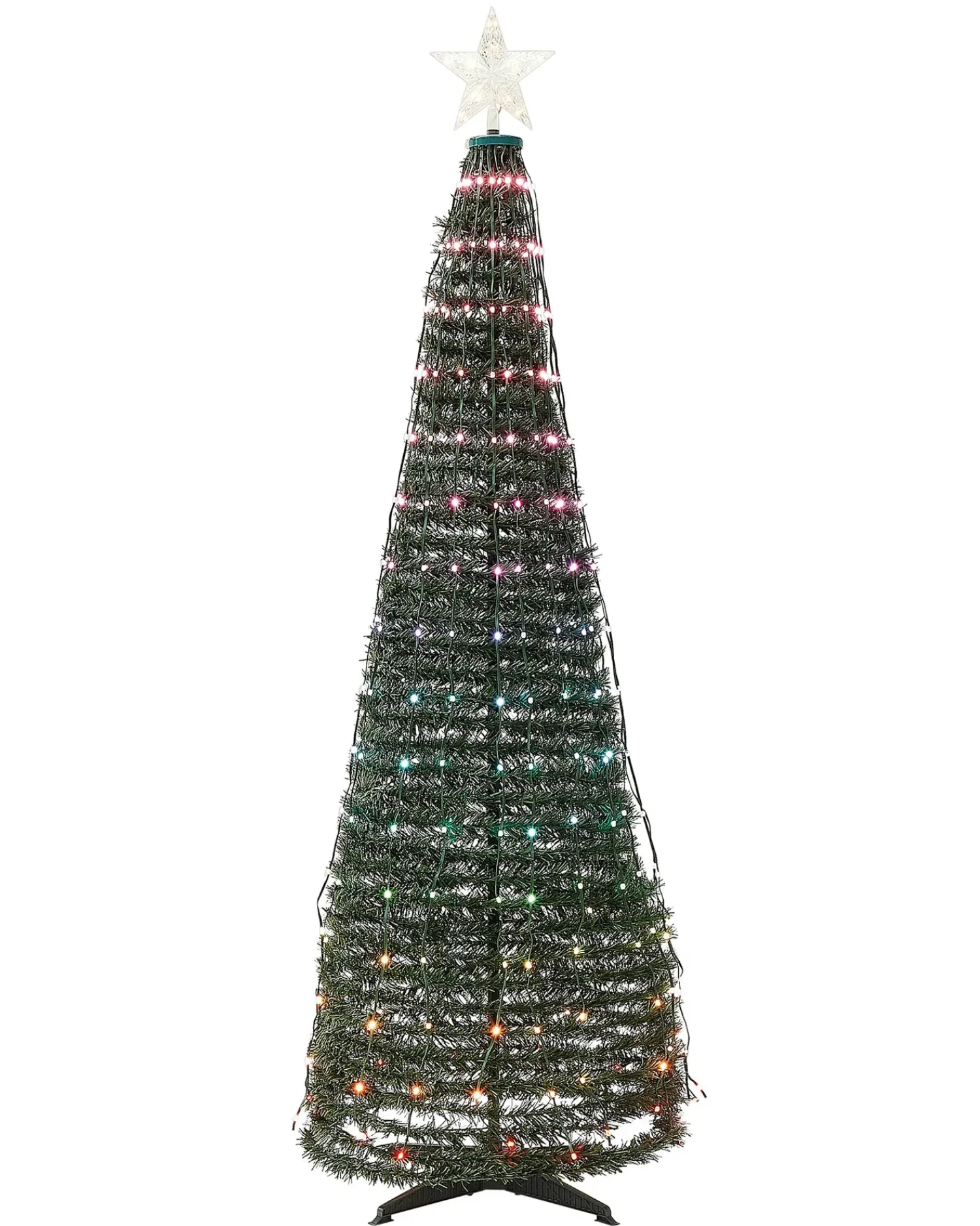 Best Beliani Decorazione natalizia a pavimento Smart LED con App SAARLOQ Albero di Natale Verde