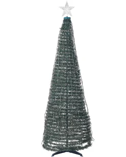 Best Beliani Decorazione natalizia a pavimento Smart LED con App SAARLOQ Albero di Natale Verde