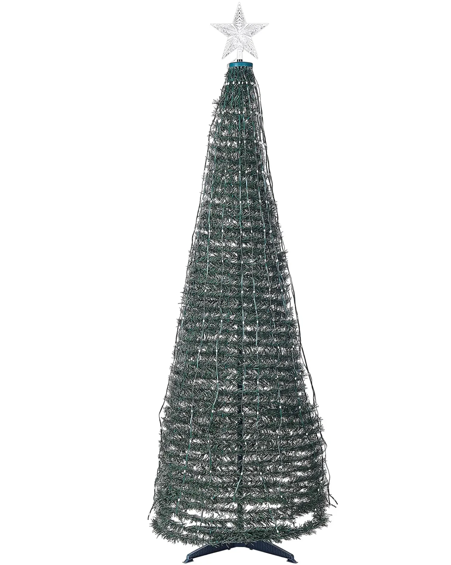 Best Beliani Decorazione natalizia a pavimento Smart LED con App SAARLOQ Albero di Natale Verde