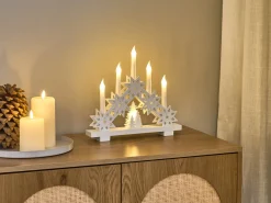 Outlet Beliani Decorazione natalizia BILLAN LED Bianco