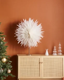 Clearance Beliani Decorazione natalizia Lampada da tavolo SATOPANTH Stella 70 cm Bianco Bianco Argento