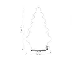 Best Beliani Decorazione natalizia Lampada da tavolo DREVJA Albero di Natale 51 cm Beige