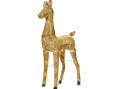 Discount Beliani Decorazione natalizia LED AKUREYRI Renna 110 cm Oro