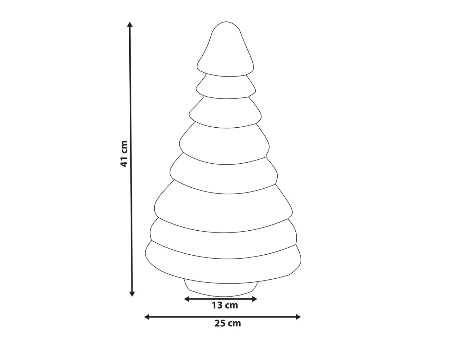 Clearance Beliani Decorazione natalizia LED ANDAN Albero di Natale 41 cm Verde