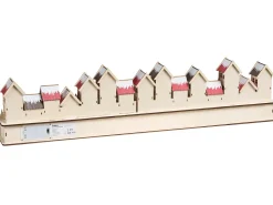 Best Beliani Decorazione natalizia LED ASPERN Calendario dell'Avvento 18 cm Rosso