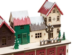 Best Beliani Decorazione natalizia LED ASPERN Calendario dell'Avvento 18 cm Rosso