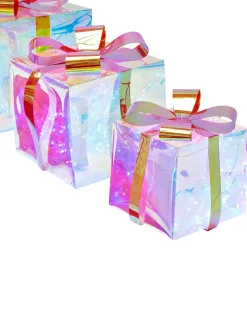 Outlet Beliani Decorazione natalizia LED CAPELLA Regali di Natale 15/20/25 cm Multicolore