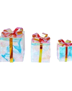 Outlet Beliani Decorazione natalizia LED CAPELLA Regali di Natale 15/20/25 cm Multicolore