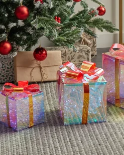 Outlet Beliani Decorazione natalizia LED CAPELLA Regali di Natale 15/20/25 cm Multicolore