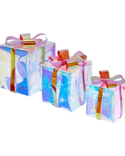 Outlet Beliani Decorazione natalizia LED CAPELLA Regali di Natale 15/20/25 cm Multicolore