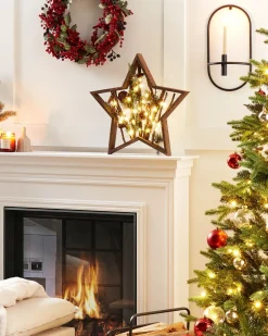Best Beliani Decorazione natalizia LED DOKKA Stella 46 cm Marrone