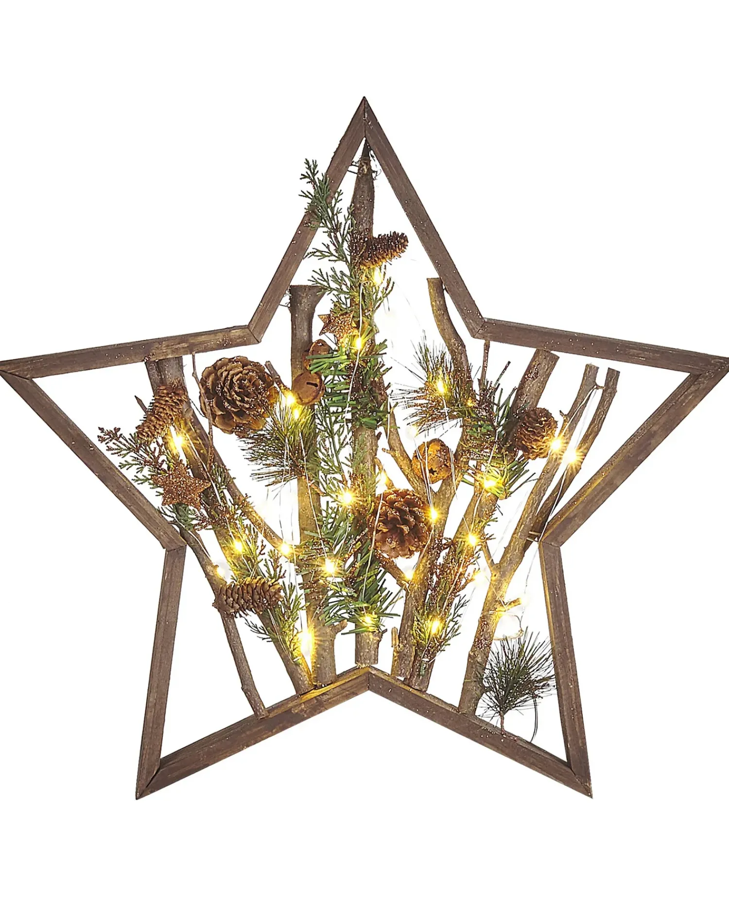 Best Beliani Decorazione natalizia LED DOKKA Stella 46 cm Marrone