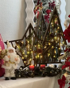 Best Beliani Decorazione natalizia LED DOKKA Stella 46 cm Marrone