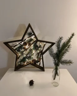 Best Beliani Decorazione natalizia LED DOKKA Stella 46 cm Marrone