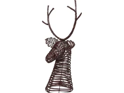 Beliani Decorazione natalizia LED DYBESO Renna 60 cm scuro Marrone