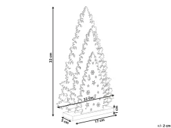 Beliani Decorazione natalizia LED EMMESAN Albero di Natale 33 cm Bianco