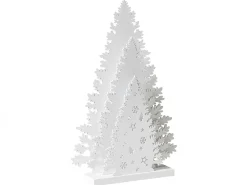 Beliani Decorazione natalizia LED EMMESAN Albero di Natale 33 cm Bianco