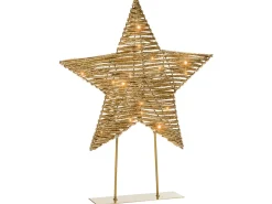 Outlet Beliani Decorazione natalizia LED FARUP Stella 51 cm Oro